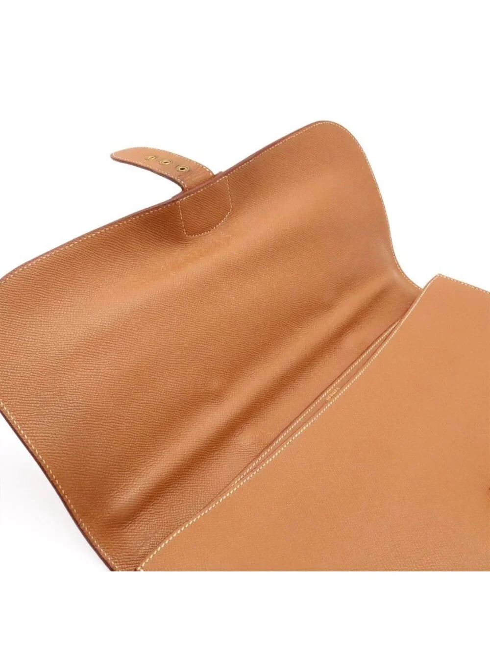 Hermes Sac a Depeches 38 Business Briefcase Document Purse Veau Epsom Brown Gold